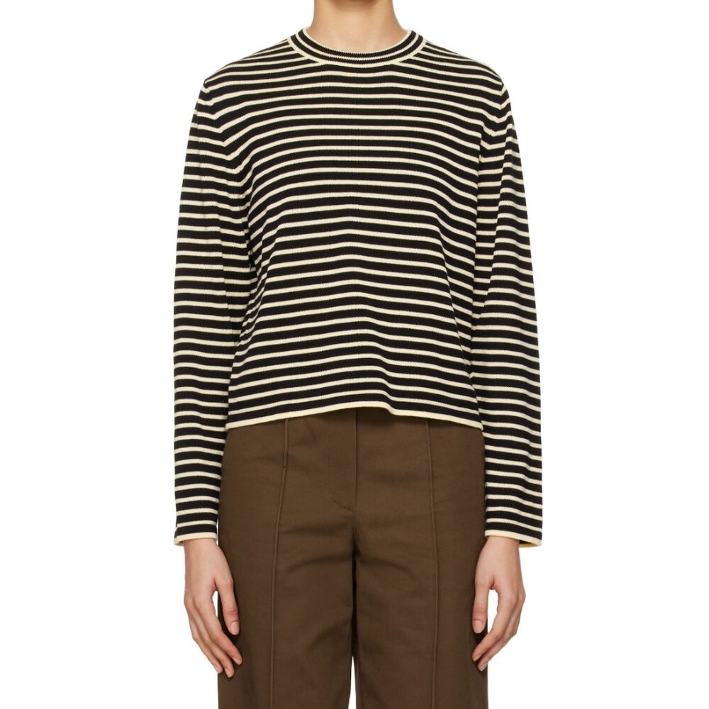 Cordera Black & White Organic Cotton Striped T-shirt
